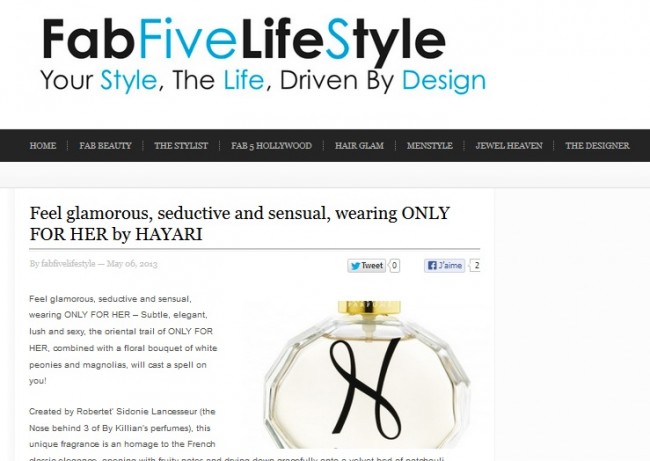 Feel glamorous, seductive and sensual, wearing ONLY FOR HER by HAYARI