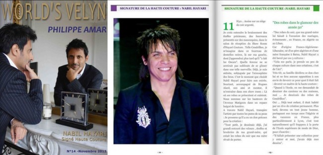 WORLD'S VELYN (Novembre 2013): Dans le Sillage d’un Seigneur de la Haute Couture : Nabil Hayari